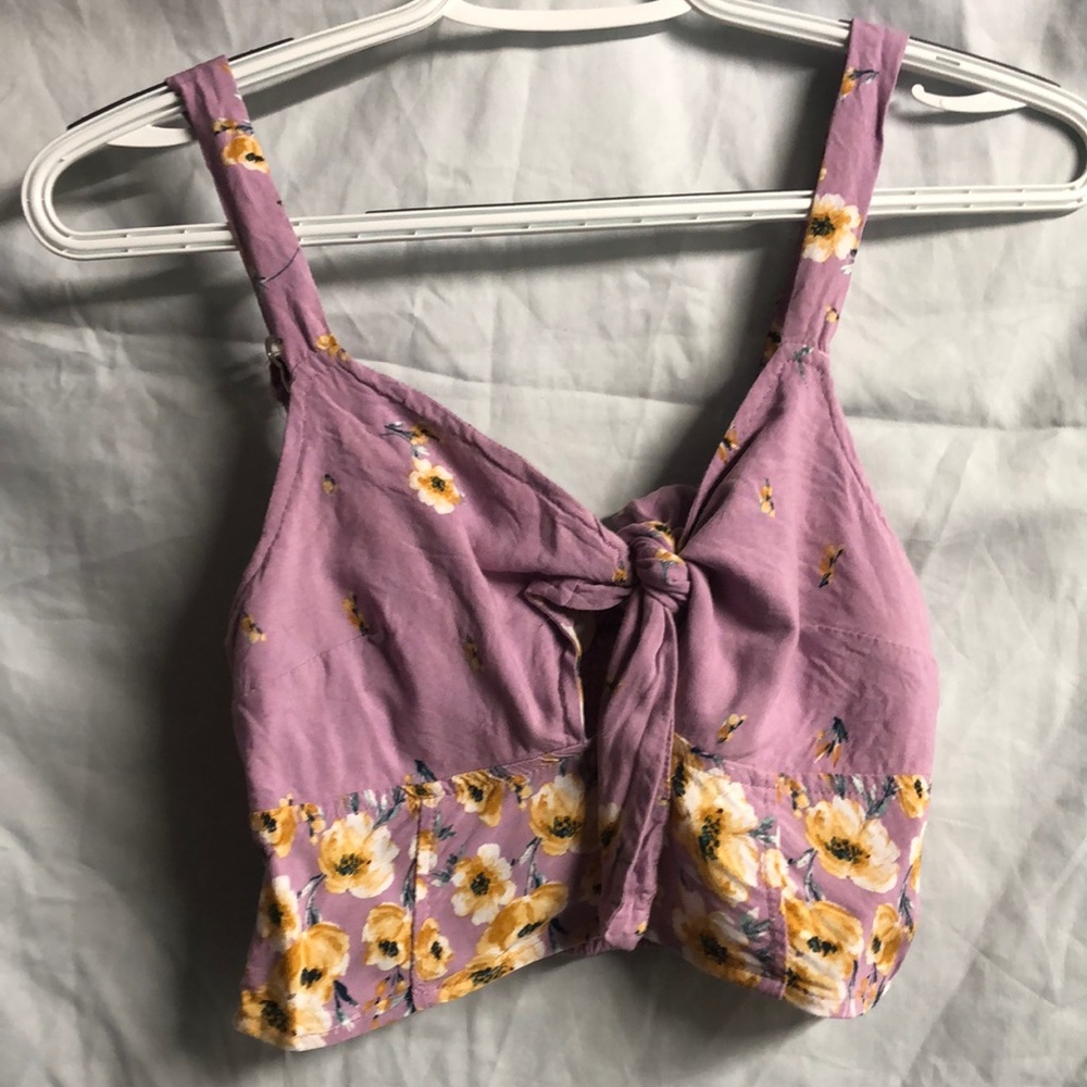 Adjustable crop top lovecrazy jrs summer tank top small 24”